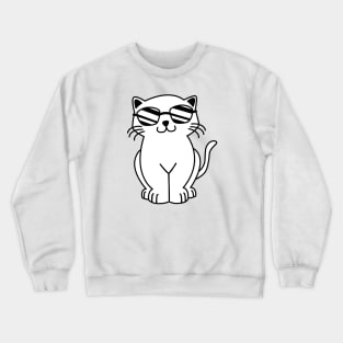 Cat Wearing Sunglasses - funny cat design Crewneck Sweatshirt